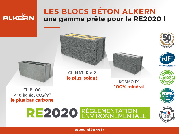 Alkern, une gamme de blocs prête pour la RE2020